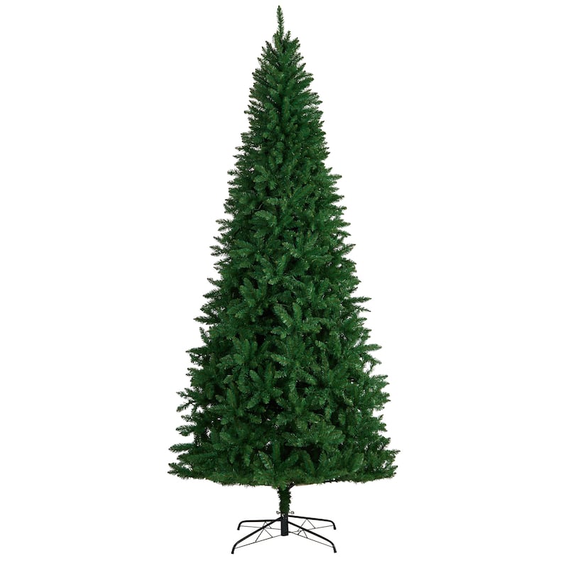 9ft. Fir Artificial Christmas Tree with 800 Clear LED Lights & 2093 Branches - Majestic Seasonal Holiday X-Mas Display