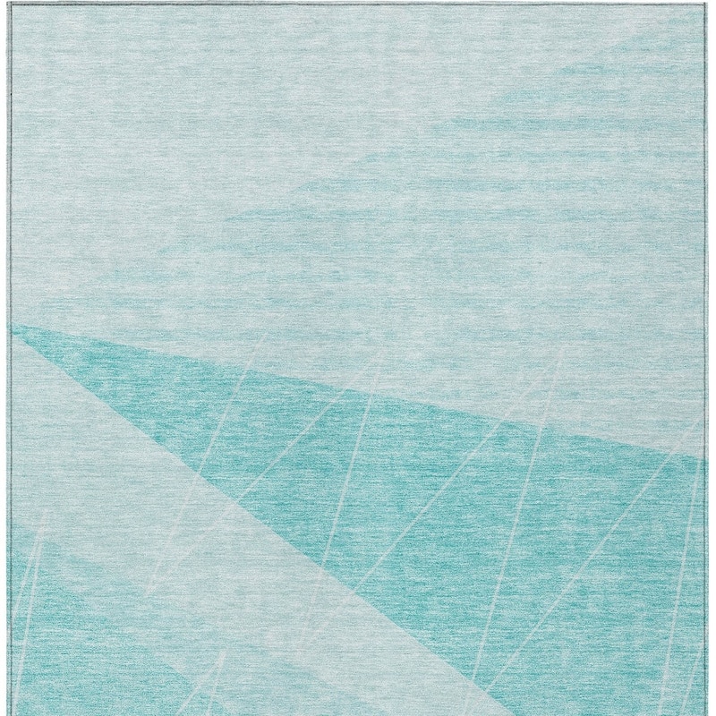 HomeRoots Geometric Transitional Rectangle Outdoor Rug