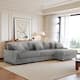 118.4"W Plush Modular Sectional Sofa with Pillows