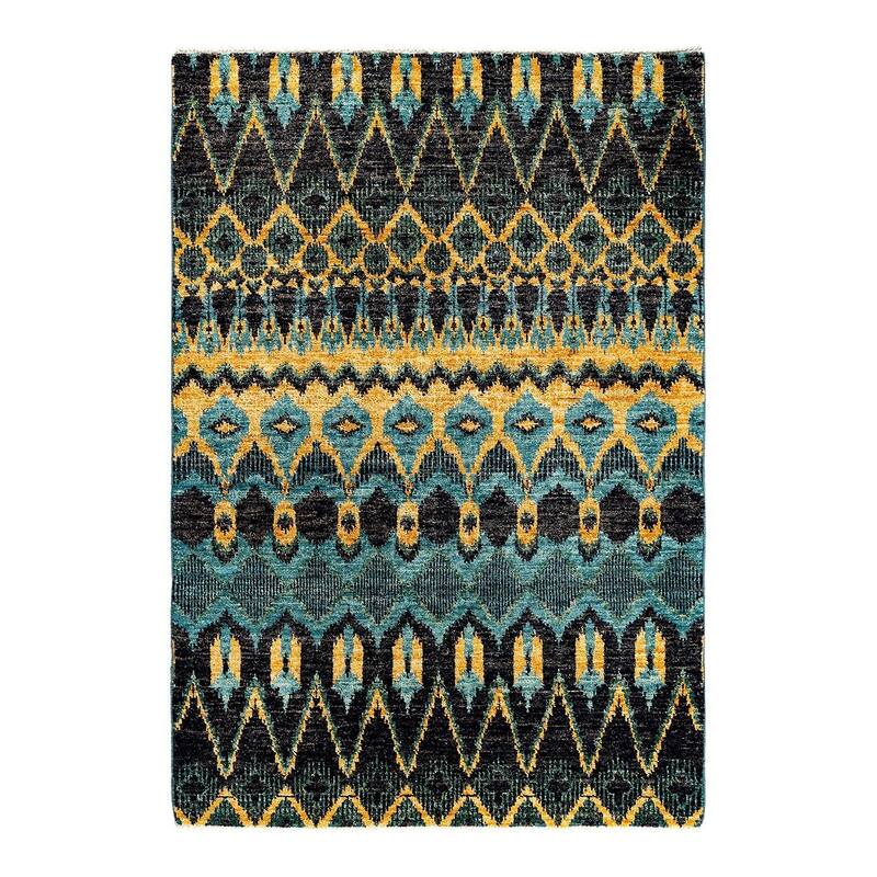 Contemporary Overdyed Wool Hand Knotted Area Rug - 4' 6" x 6' 5"