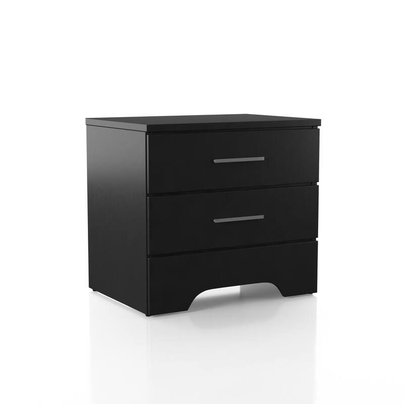 Leroy Transitional Slim Pull Wood 2-Drawer Nightstand by Furniture of America