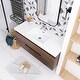 preview thumbnail 16 of 148, Floating Bathroom Vanity with Integrated Resin Top