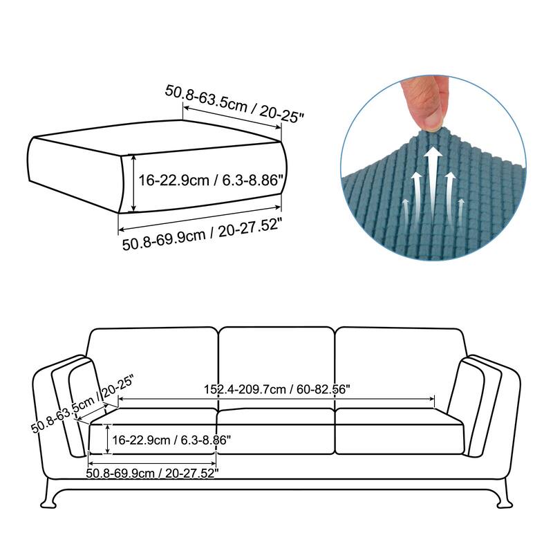 Couch Cushion Cover, 20"x20" Polyester Stretch Sofa Cover