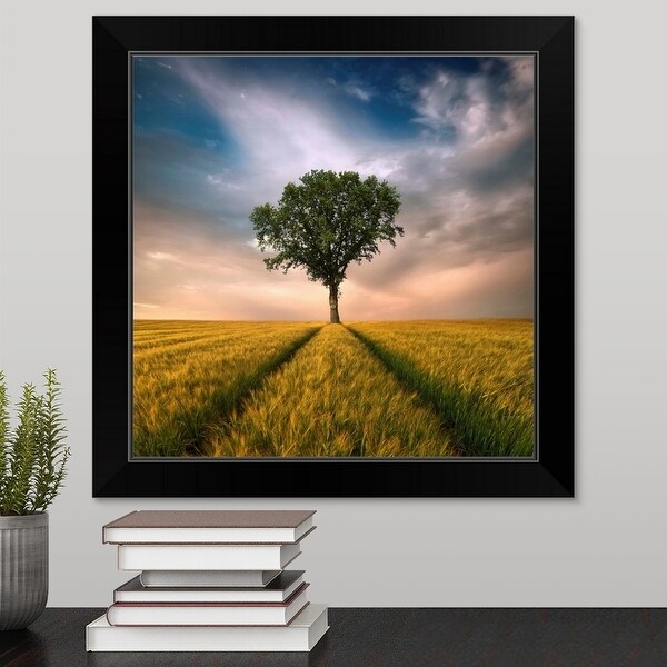 "One" Black Framed Print