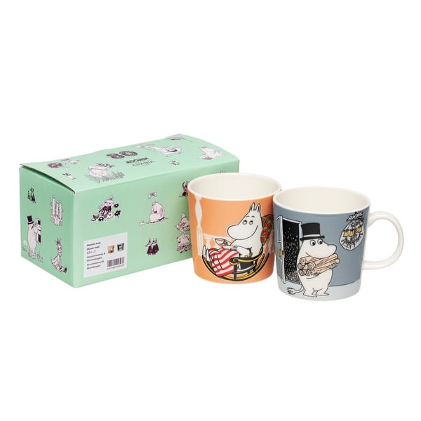 slide 2 of 9, Moomin Arabia Mug 10oz Moominmamma & Moominpappa, 2-Piece