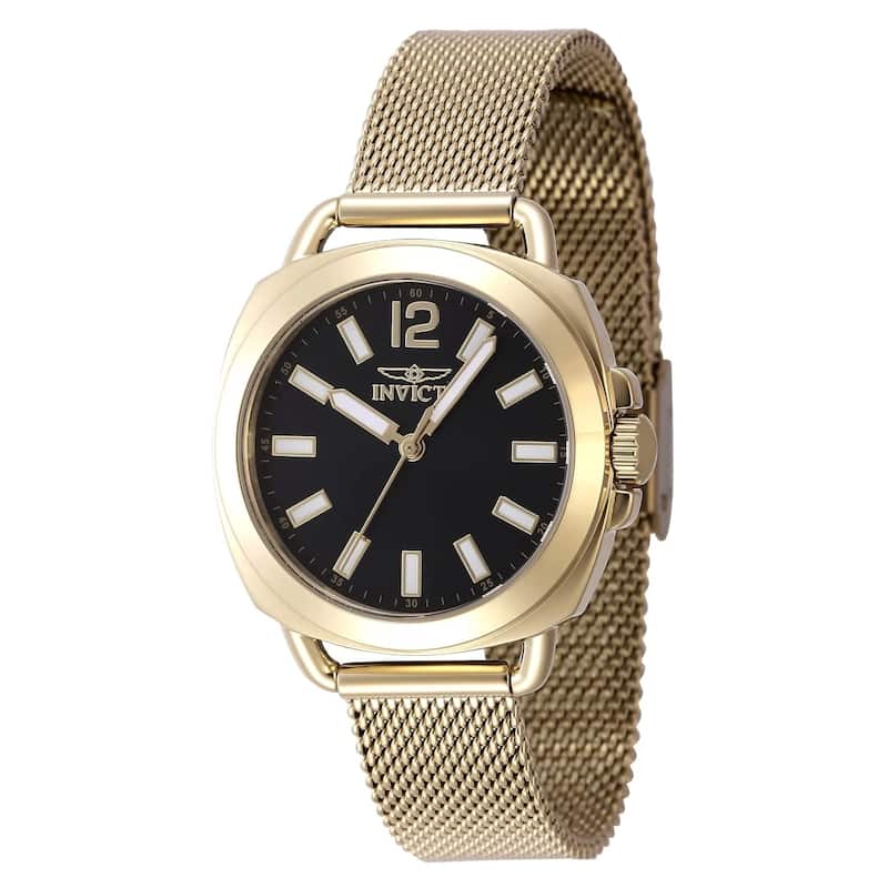 Invicta Women's 47324 Wildflower Quartz 3 Hand Black Dial Watch