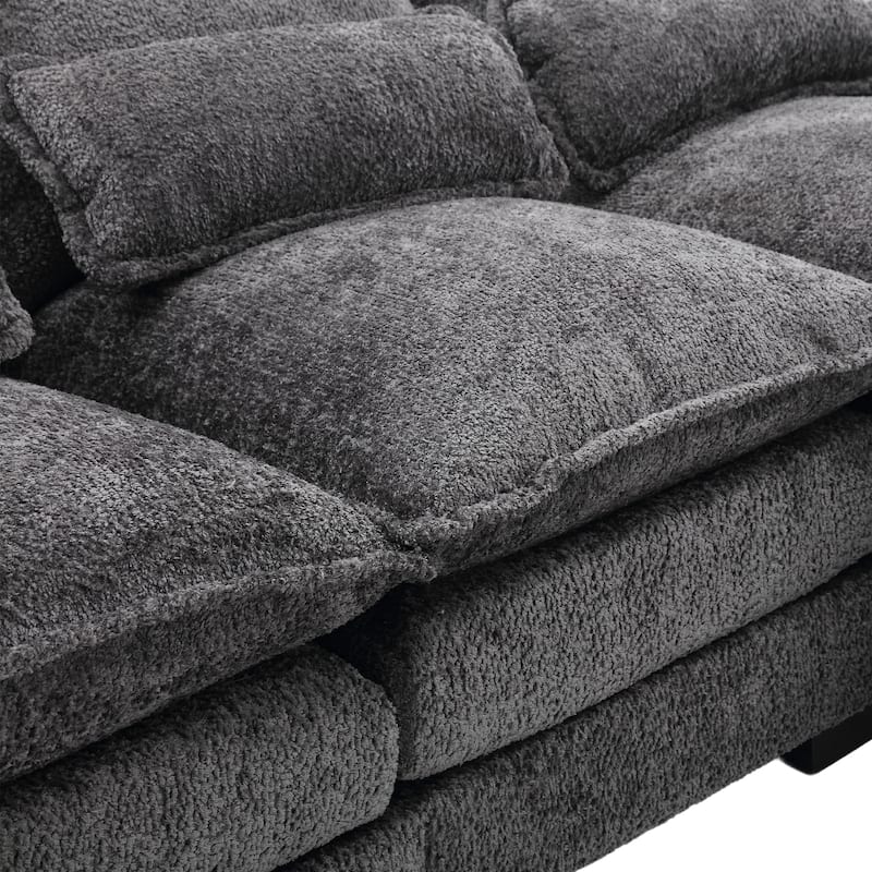 110.63'' U-Shaped 6-Seater Sectional Sofa with Ottomans for Living Room Comfort