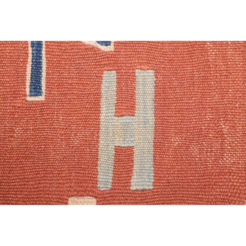 ECARPETGALLERY Flat-Weave Bold and Colorful Dark Copper Wool Kilim - 3'10 x 5'7