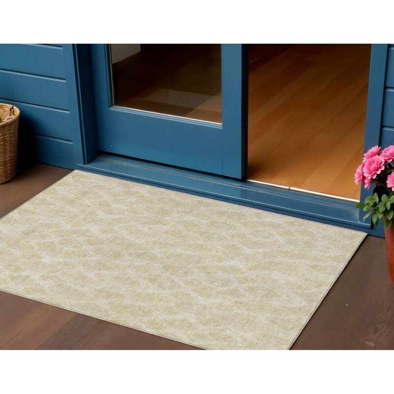 HomeRoots Geometric Traditional Rectangle Outdoor Rug - 3' x 5'