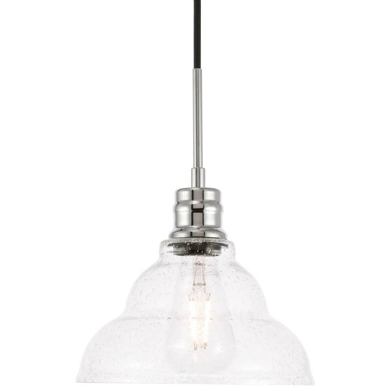 Elegant Lighting Gil Single Light 9" Wide Mini Pendant - Chrome
