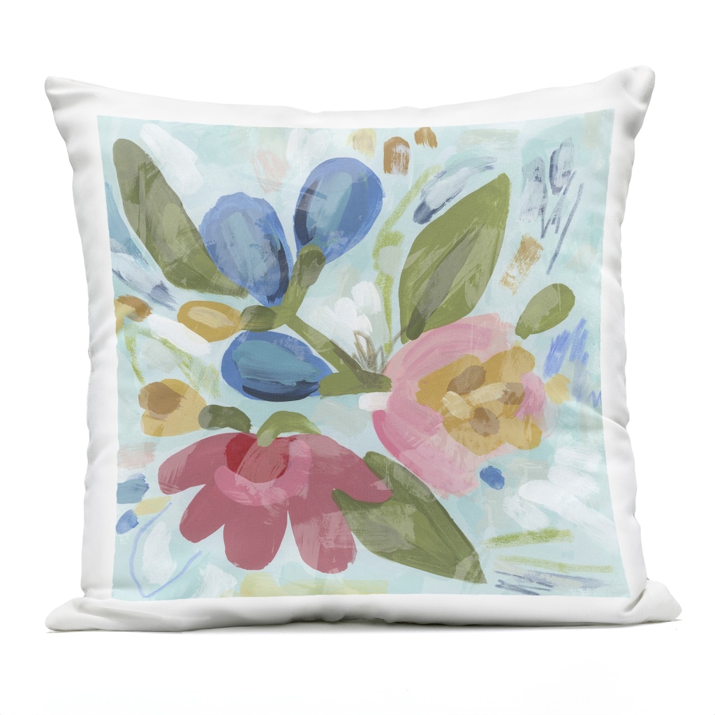 Stupell Bright Boho Flowers Printed Outdoor Throw Pillow Design by June Erica Vess