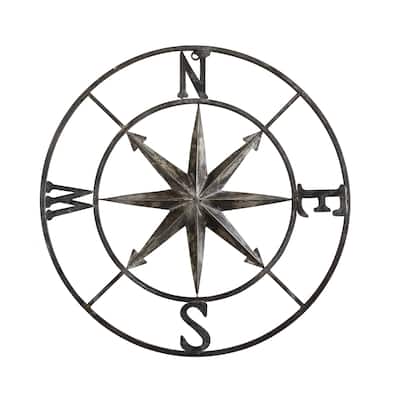 Small Decorative Metal Compass Wall Décor
