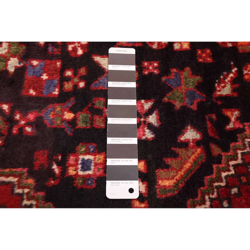 ECARPETGALLERY Hand-knotted Anadol Black, Red Wool Rug - 4'6 x 8'8