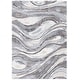 preview thumbnail 9 of 10, SAFAVIEH Cyrus Shag Eskarne Abstract 1-inch Thick Rug 4'5" x 6'5" - Grey/Beige - Rectangle