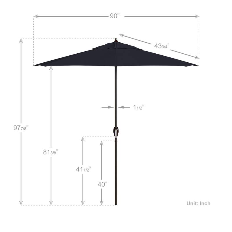 North Bend 7.5-foot Crank Lift Auto Tilt Sunbrella Fabric Patio Umbrella by Havenside Home
