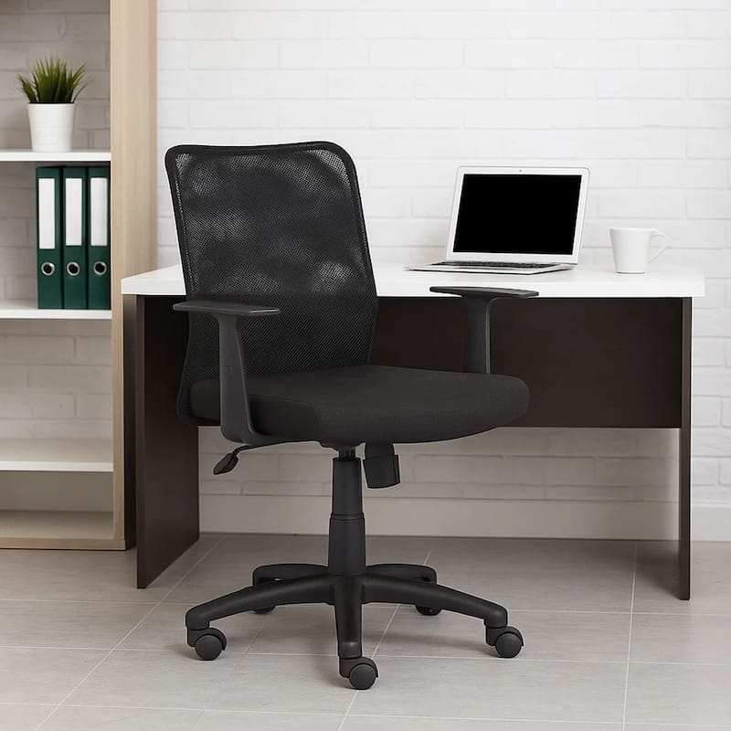 Lene Black Task Armchair, Mesh, Adjustable Tilt Tension Mechanism