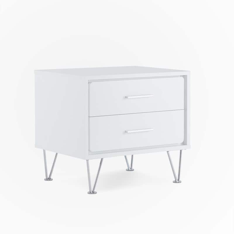 White Finish Accent Table