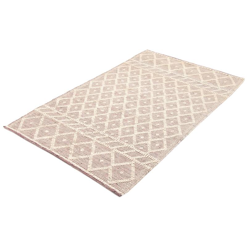 ECARPETGALLERY Braid weave Sienna Cream Wool Rug - 4'11 x 8'3