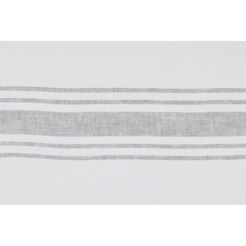 Striped Square Throw Pillow - 20" - Ivory and Gray