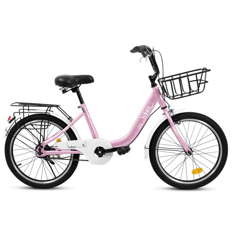 20 Inch Kids Bike for Boys & Girls, Children's Bicycle with Coaster Brake & V-Brake, 1-Speed, Chain Guard & Rear Rack