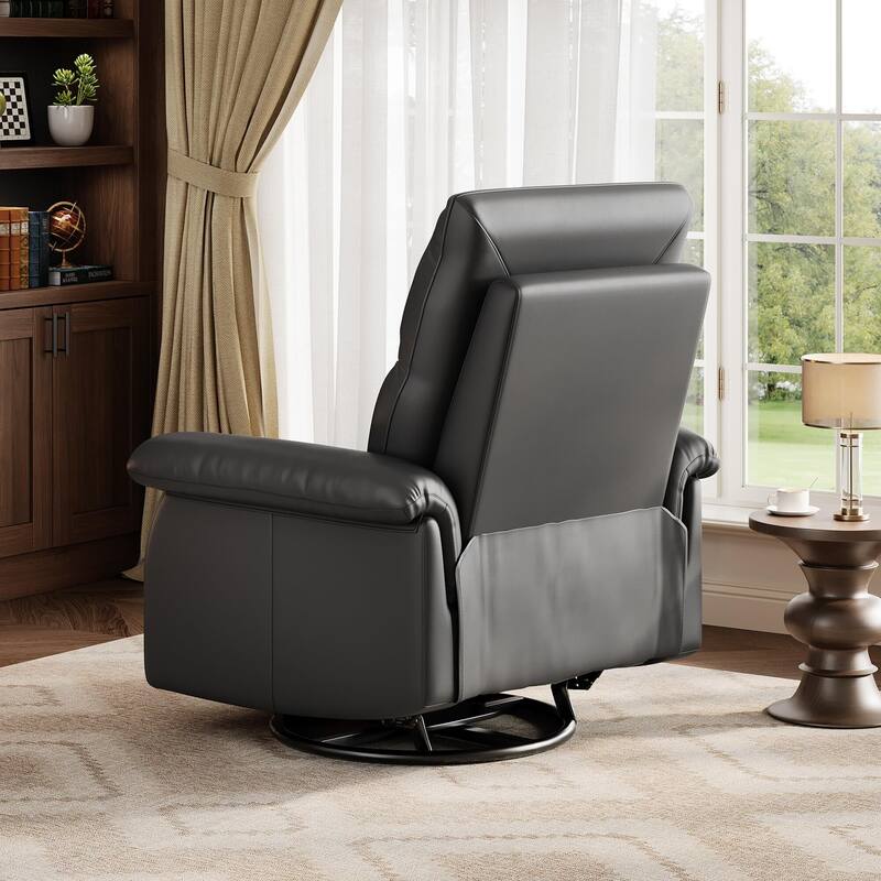 Recliner Chair, 360° Swivel Rocker Glider Nursery Chair with Padded Armrest and Deep Seat