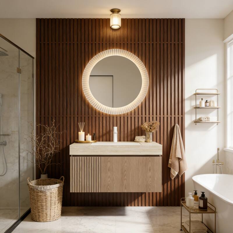 Mondern Floating Bathroom Vanity with 1 Pre-drilled Faucet Holes