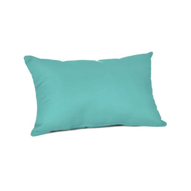 Sunbrella Solid Fabric 1-Piece Indoor/Outdoor Lumbar Pillow, 19"W x 12"L