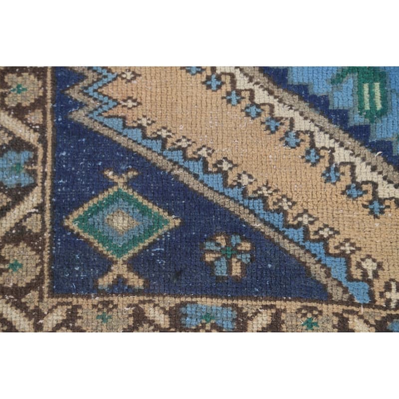 Bakhtiari Persian Vintage Area Rug Hand-Knotted Geometric Wool Carpet - 4'7"x 6'6"