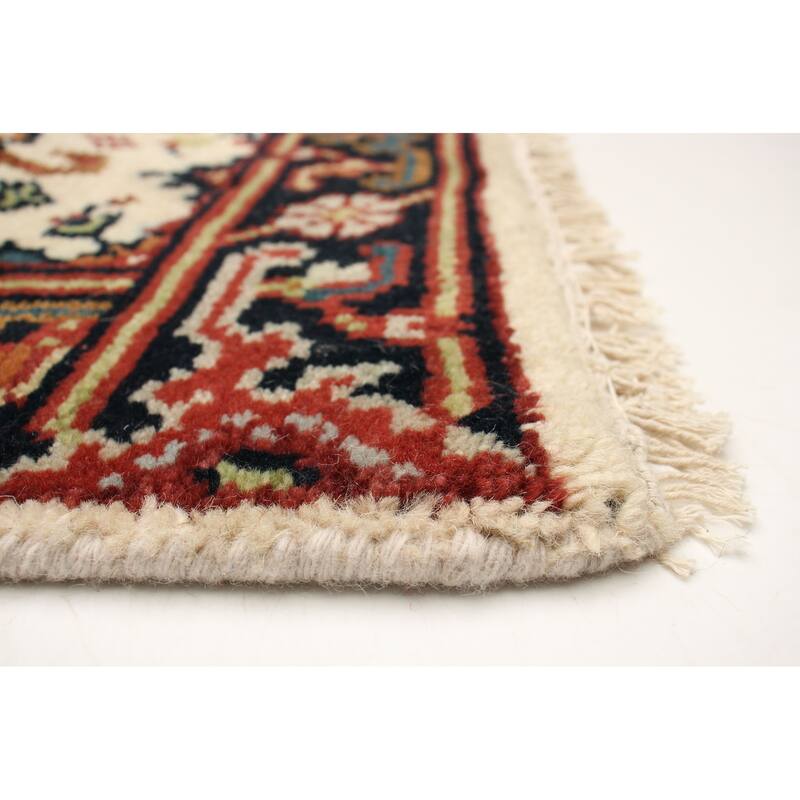 ECARPETGALLERY Hand-knotted Serapi Heritage Cream Wool Rug - 2'6 x 9'10