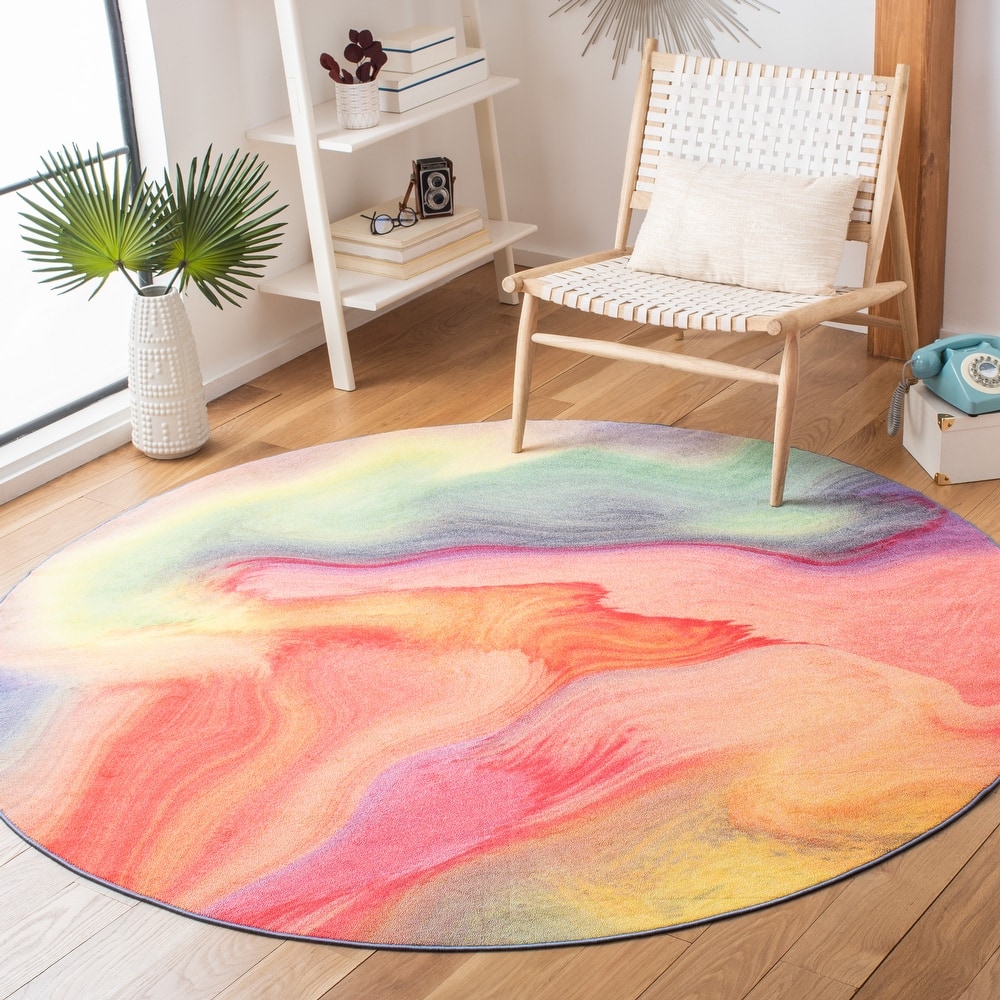 SAFAVIEH Paint Brush Machine Washable Slip Resistant Zhuldyz Watercolor