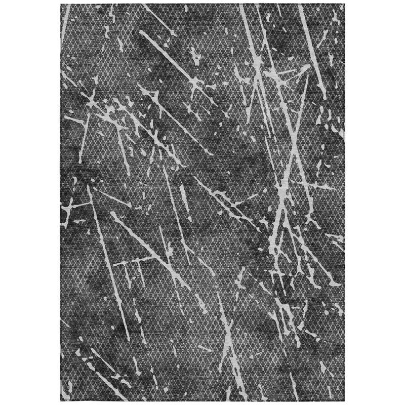 HomeRoots Abstract Transitional Rectangle Outdoor Rug