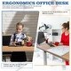 preview thumbnail 16 of 40, Futzca Height Adjustable Electric Standing Desk Sit Stand Computer Stand up Desk with Splice Board(White)