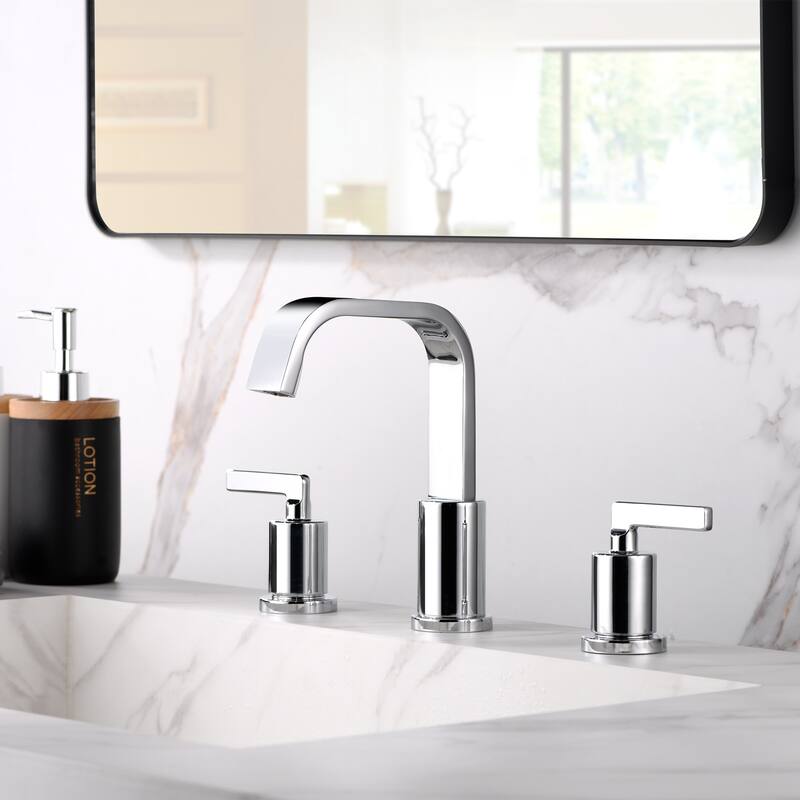 Luxier WSP04-T Widespread Bathroom Faucet with Pop-Up Drain
