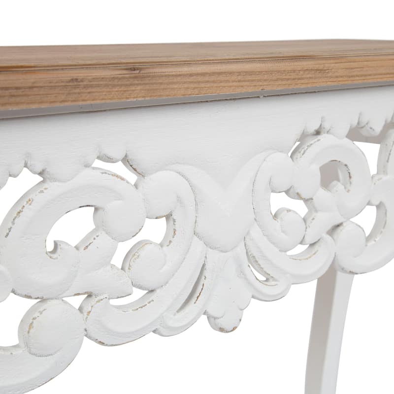 Kate and Laurel Antonella Wood Console Table - 38x13x30
