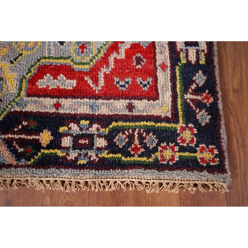 Geometric Kazak Oriental Accent Rug Handmade Traditional Wool Carpet - 3'0"x 4'11"