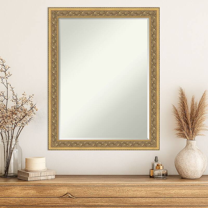 Carter Half-Inch-Bevel Framed Wall Mirror - Carter Dark Gold - 22 x 28 in