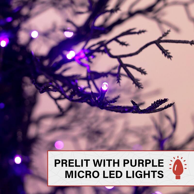 Haunted Hill Farm 5-ft. Dancing Halloween Tree with Purple LED Lights and Sound