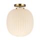 Option Brushed Gold / Glossy Ribbed Opal Glass