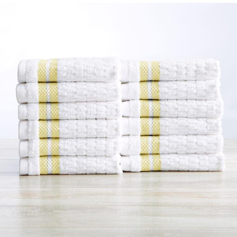Luxurious Cotton Textured & Detailed Stripes Towel Set