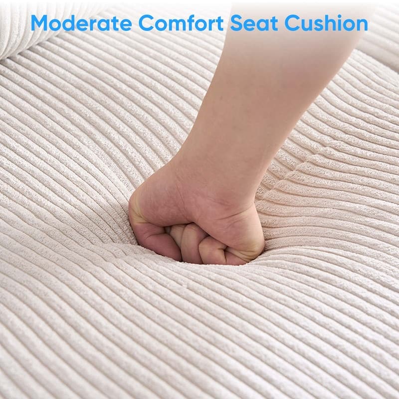 Mixoy Corduroy U-Shape Modular Convertible Sectional Sofa,Upholstered 4-Seater Sofa Couch with Movable Ottoman