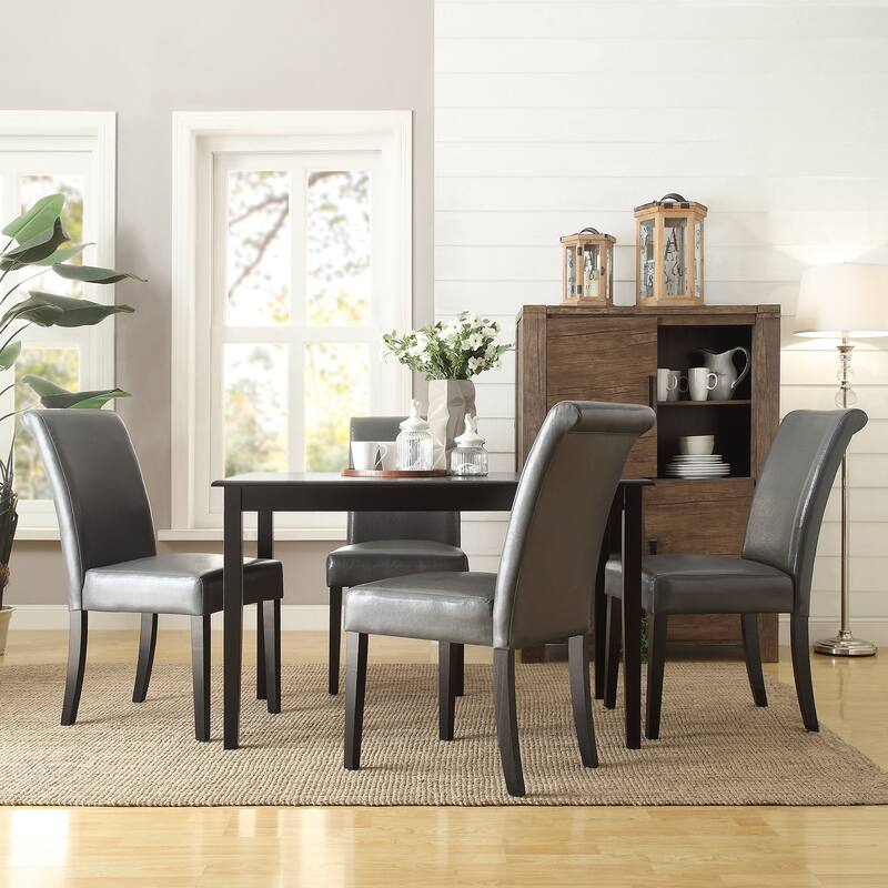 Wilmington 48" Black Finish Dining Set by iNSPIRE Q Classic