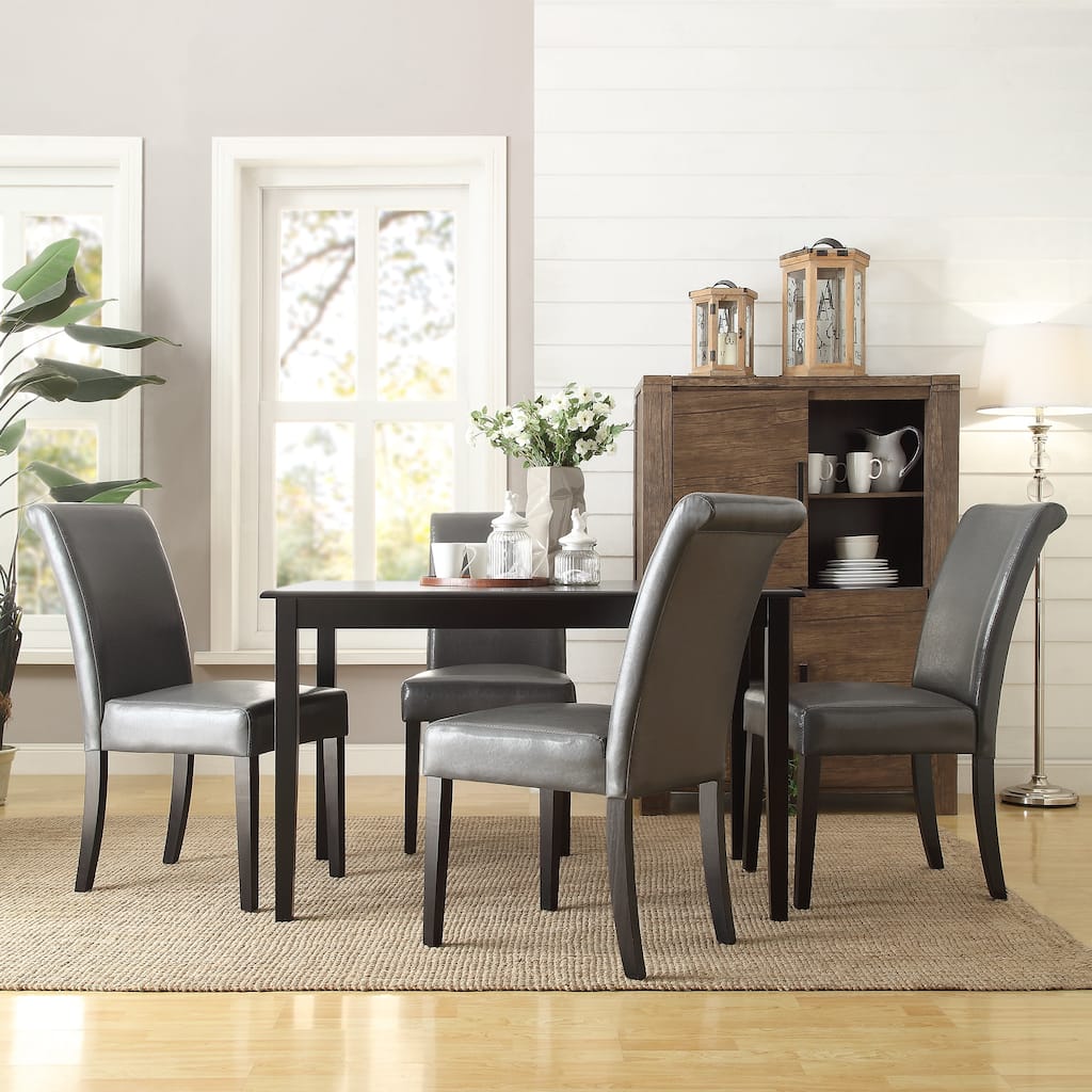 Wilmington 48" Black Finish Dining Set by iNSPIRE Q Classic