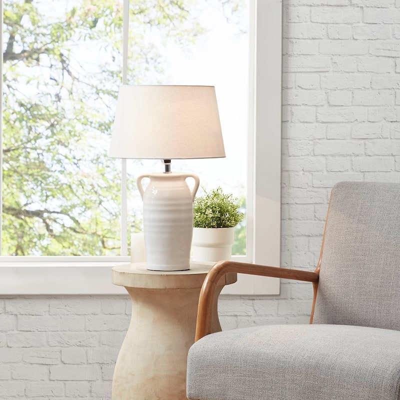 Ceramic Table Lamp with Handles for living room,bedroom,and dining room