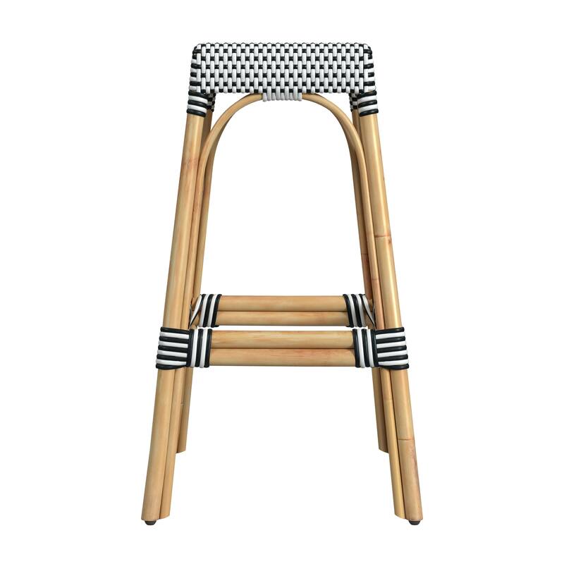 Robias Rectangular Rattan 30" Bar Stool