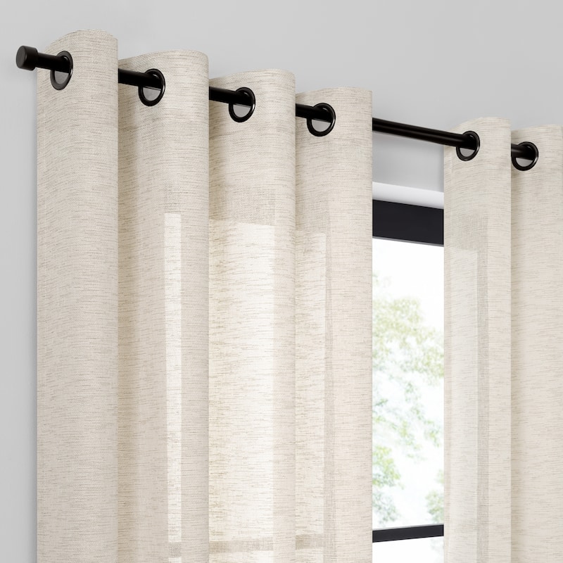 Umbra Dagen Slub Textured Sheer Grommet Curtain Panel
