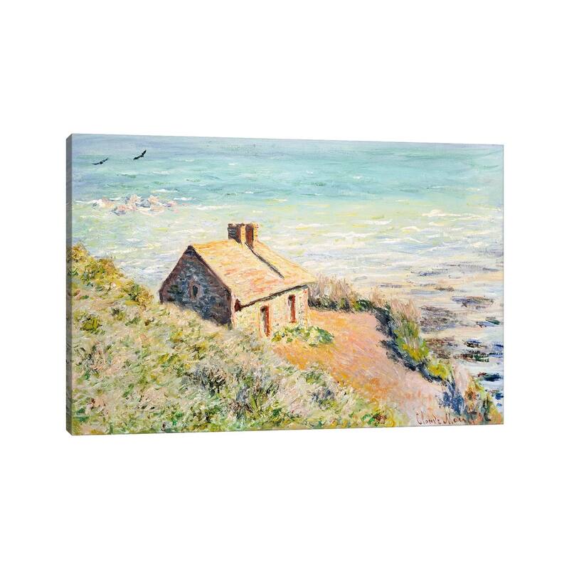iCanvas "The Customs Hut, Morning, 1882 " by Claude Monet Canvas Print