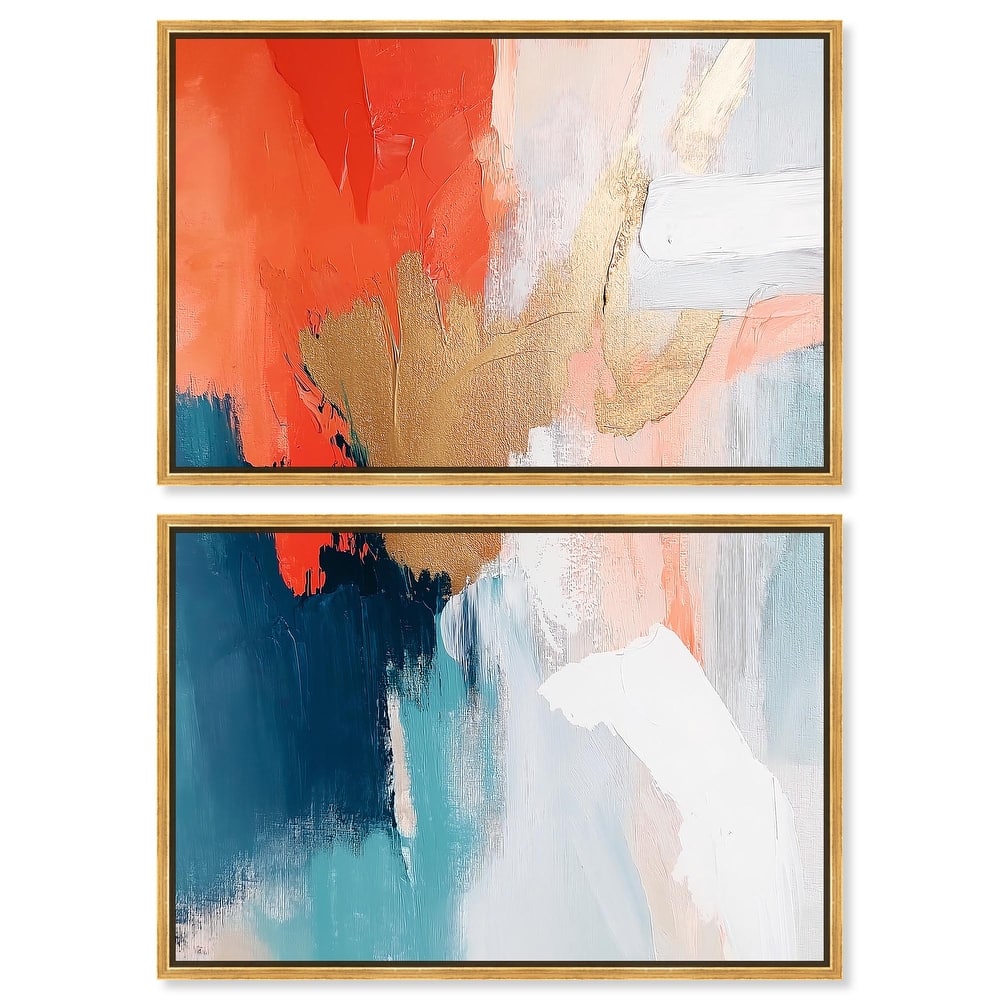 Orange Infusion I Canvas Set of 2 by Art Remedy
