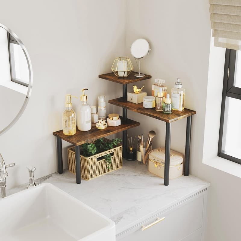 Countertop Organizer Corner Shelf - 15.35"D x 7.08"W x 16.85"H