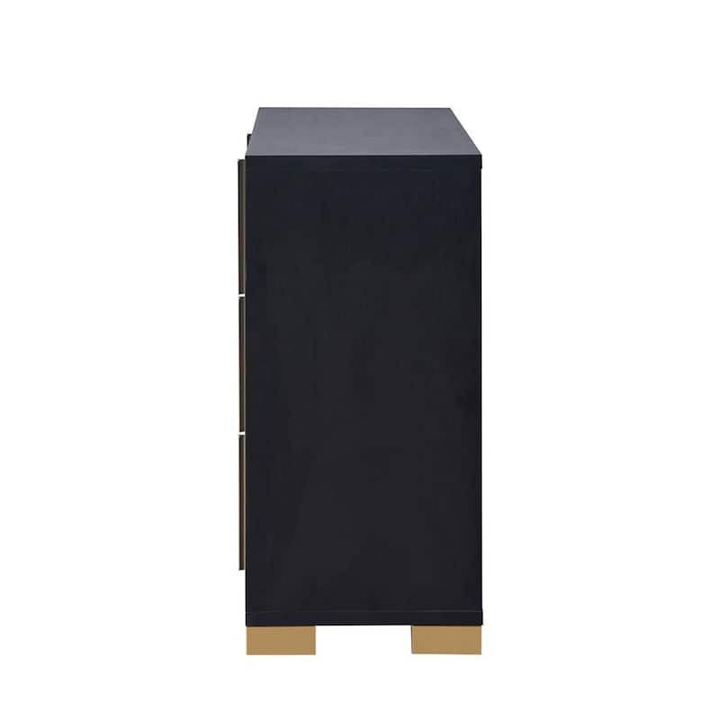 6 Drawers Wooden Dresser with Metal Hardware