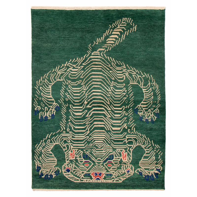 ECARPETGALLERY Hand-knotted Jules Serapi Dark Green Wool Rug - 4'11 x 6'10 - Dark Green - 4'11 x 6'10